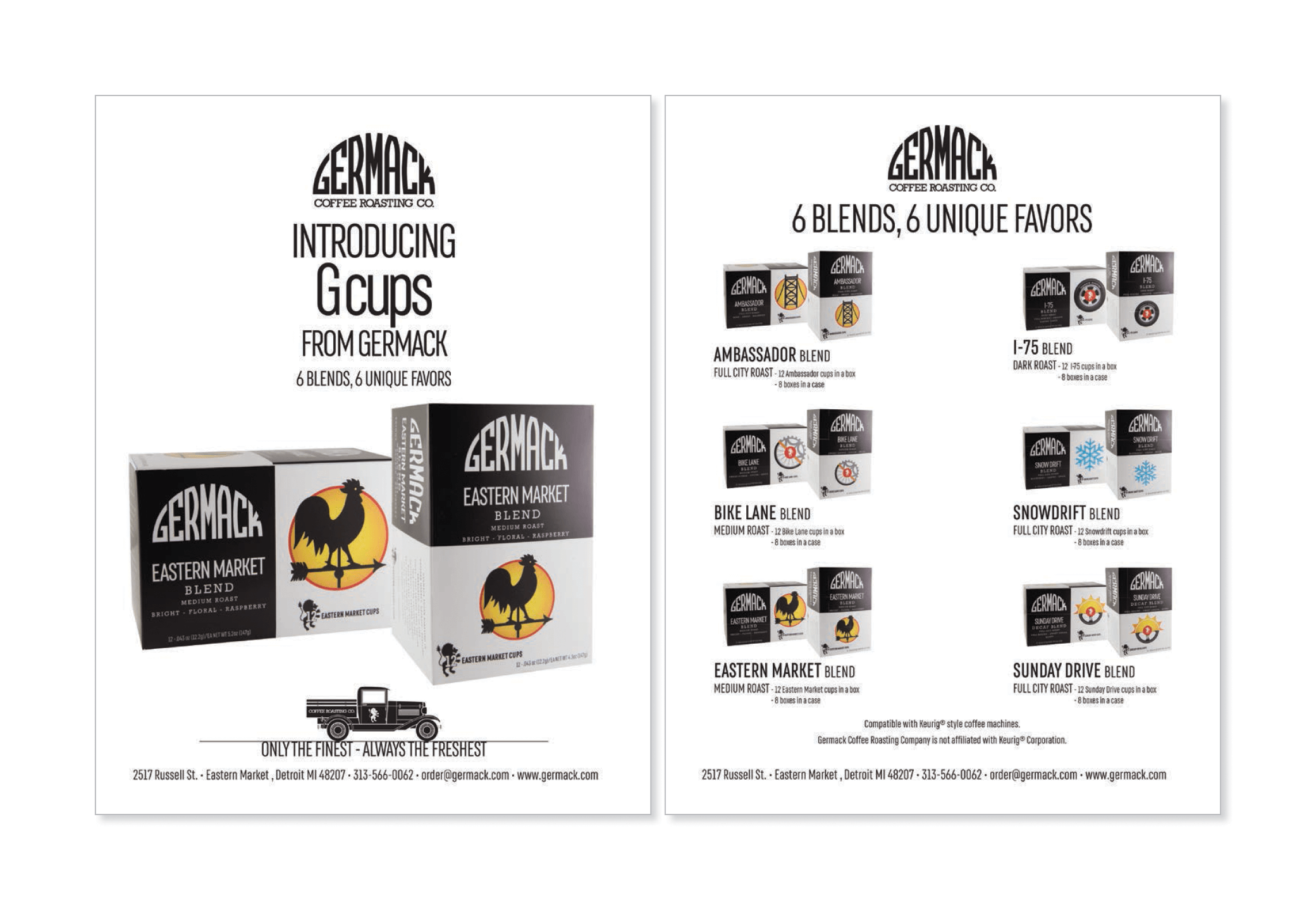 Coffee pods promotional flyer