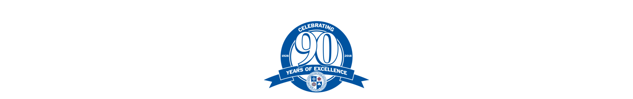Detroit Catholic Central 90th anniversary logo designed by Anne Ink