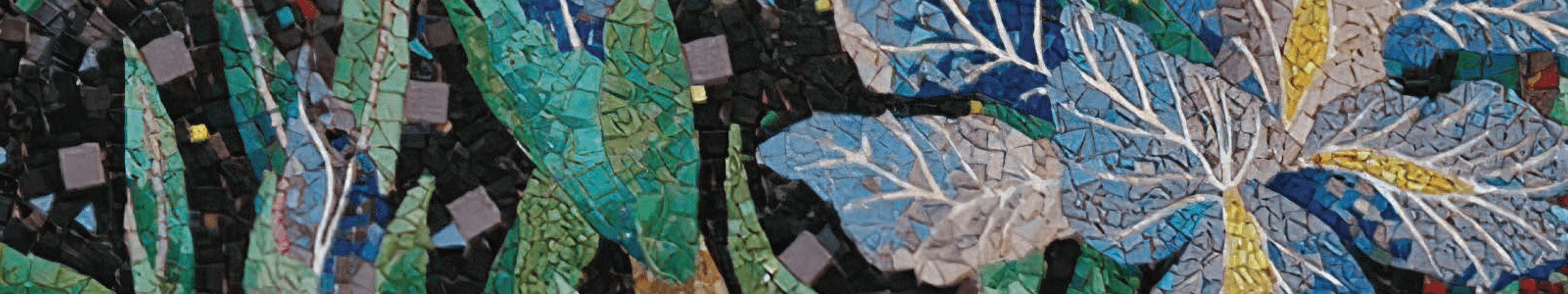 Mercy mosaic closeup image used for invitation and fundraising events branding, marketing, and corporate identity