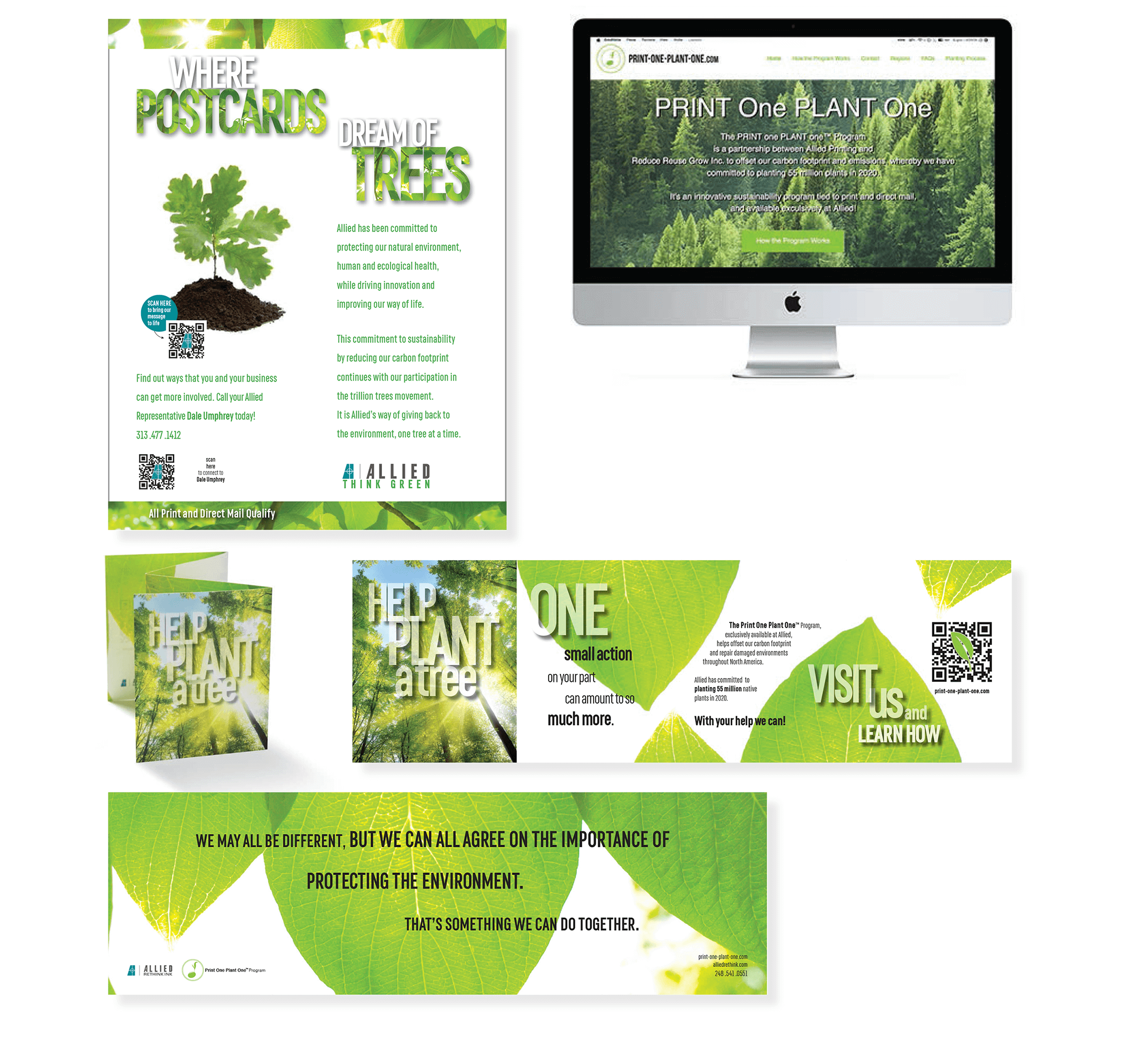 ALLIED_portFolio_PLANTa Allied Printing Sustainability Campaign flyer, website, and brochure