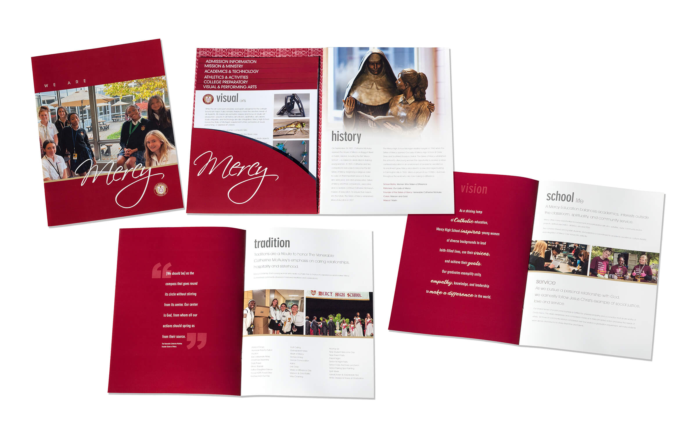 Mercy High School Admissions pocket folder and inserts 2024 image for web