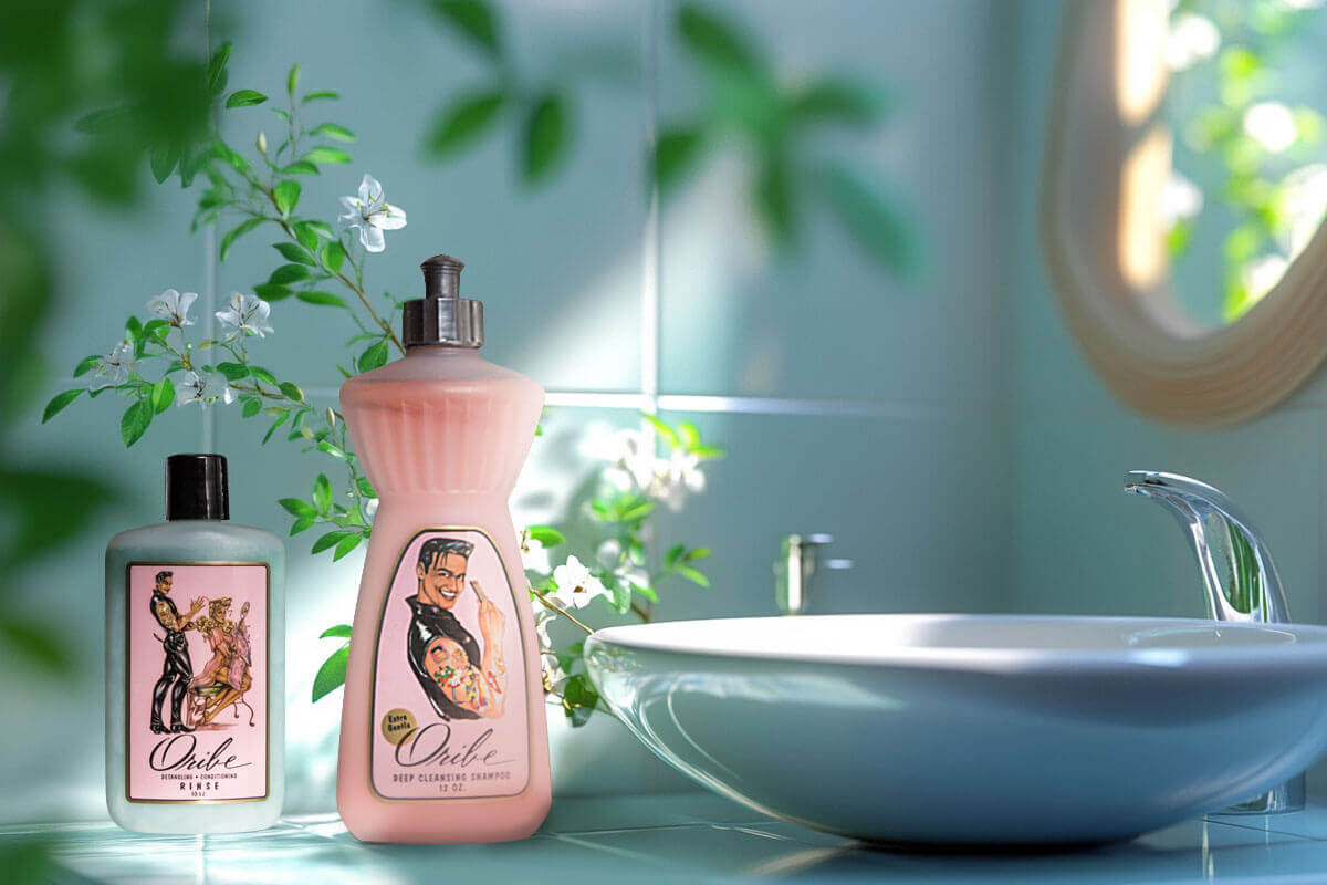 Oribe_shampoo Oribe - original vintage hair care product line private labeled by Murray's Pomade, Murray's Worldwide, Ferndale Michigan